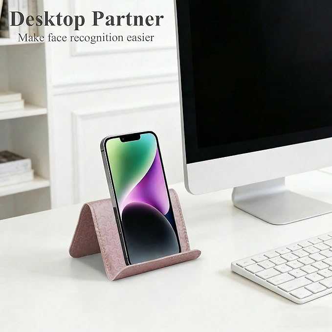 QIELIZI Airplane Travel Essentials for Flying Flex Flap Cell Phone Holder & Flexible Tablet Stand for Desk, Bed, Treadmill, Home & in-Flight Airplane Travel Accessories(1-Triangle Flesh)
