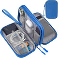 CAAORDKSO Cord Organizer Travel Cable Organizer Bag Tech Electronic Organizer Travel Case, Electronic Accessories Pouch Bag for Cable, USB, Cord, Charger, Phone, Power Bank, Earphone (Blue, Medium)