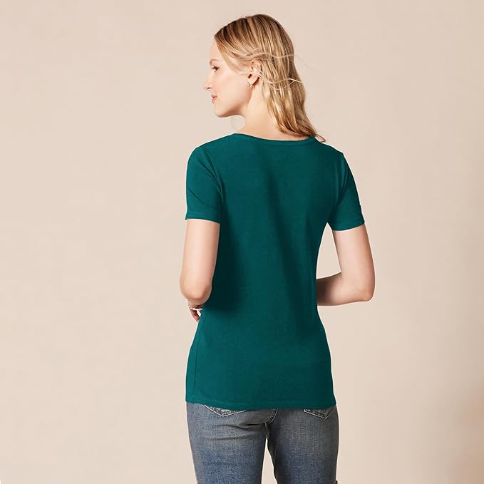 Amazon Essentials Women's Regular-Fit Short-Sleeve T-Shirt (Crewneck and V-Neck Options), Multipacks