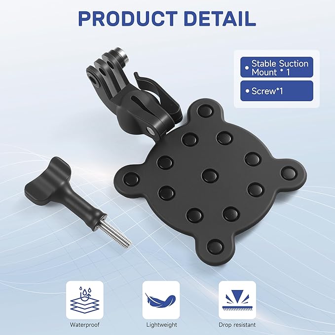 Swimming Pool Mount for Insta360 X5 X4 Air ACE PRO 2 Action Camera Suction Cup Adapter for DJI Osmo 360 Action 6 5 Nano for Gopro Hero 13 12 Max 2 Accessories