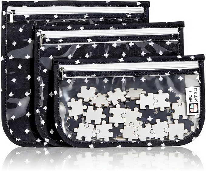 HIONXMGA TSA Approved Toiletry Bag, Set of 3 Clear Travel Toiletry Bag Quart Size Zipper Travel Pouch, Waterproof Makeup Cosmetic Bag for Women Men Kids Toiletries Carry on, PlusXX