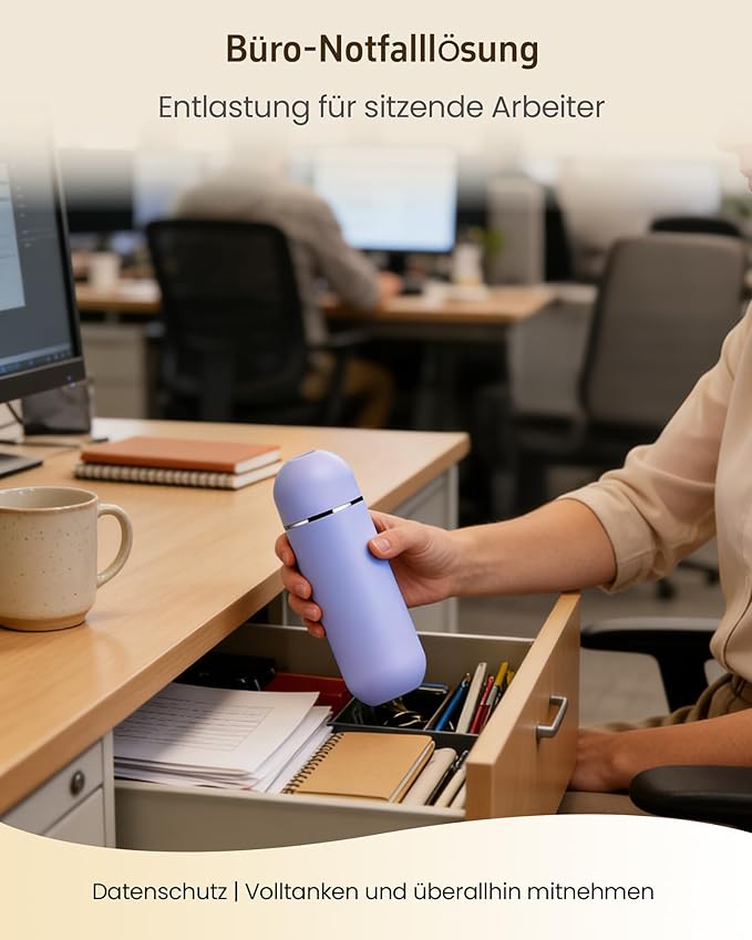 Leak-Proof Portable Bidet for Travel, Full 380ml (12.8oz) Capacity Handle Bidet, Peri Bottle with Secure Seal for On-the-Go Hygiene, Postpartum Care & Camping&Outdoor (Purple)
