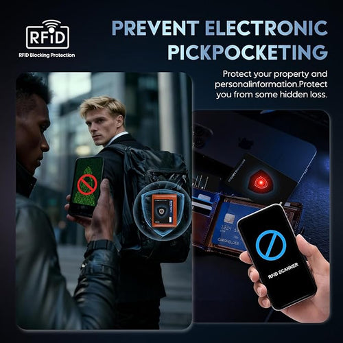 2026 NEW RFID Blocking Card Set with Indicator Light,Wallets Shield,Credit Card Protector, NFC Bank Debit Blocker,Anti-Skimming Protection For ID Passport Travel For Men/Women (5)