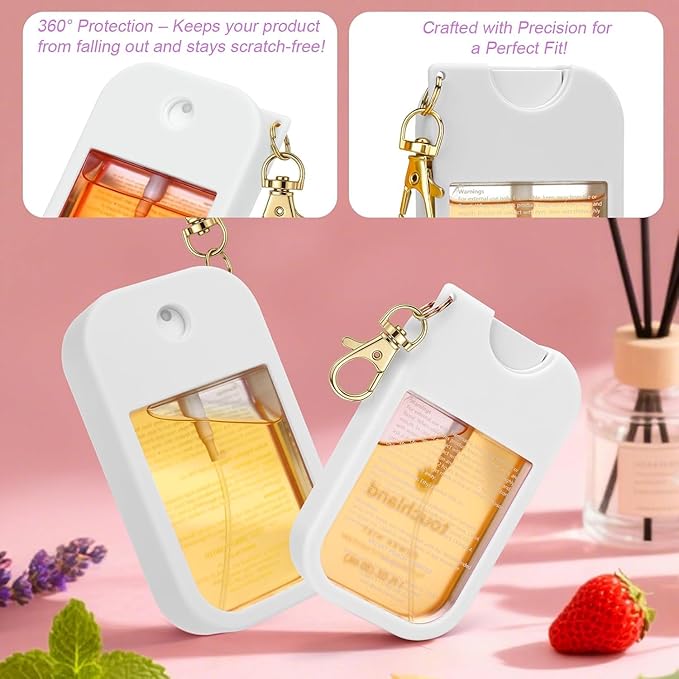 Silicone Case Compatible with Touchland Hand Sanitizer Spray, Protective Case for Power Mist and Glow Mist 1 fl oz