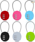 6 Pack Combination Padlock 3 Digit Luggage Lock Suitcase Lock, Outdoor Combination Lock Waterproof Small Lock for School, Gym Locker, Travel Bag (Multicolor)