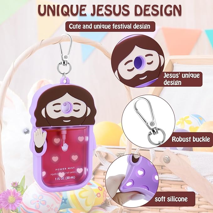 Silicone Case Compatible with Touchland Hand Sanitizer Spray, Touchland Case with Keychain, Protective Case for Power & Glow Mist 1 FL Oz/30ML, Hand Sanitizer Spray Accessory for Mother‘s Day(Purple)