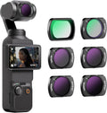 NEEWER Magnetic ND / CPL Filter Set Compatible with DJI OSMO Pocket 4 & Pocket 3 Creator Combo Accessories, Action Camera 6 Pack UV CPL Neutral Density ND16/PL ND32/PL ND64/PL ND256/PL Filters