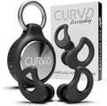 CURVD Everyday Earplugs + Case Clip Bundle, the Perfect earplug for Sleep, Travel, Noise Sensitivity/canceling + Case Clip Package Portable Waterproof Container & Silicone Sleeve for Ear Plugs(Black)
