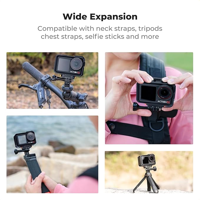 K&F CONCEPT Magnetic Quick Release Adapter Mount for DJI Osmo Action 5 Pro, with 1/4 Screw Hole/Adapter Connection, Aluminum Alloy Bracket Expansion for DJI Osmo 360/Osmo Action 4/Action 3 Accessories