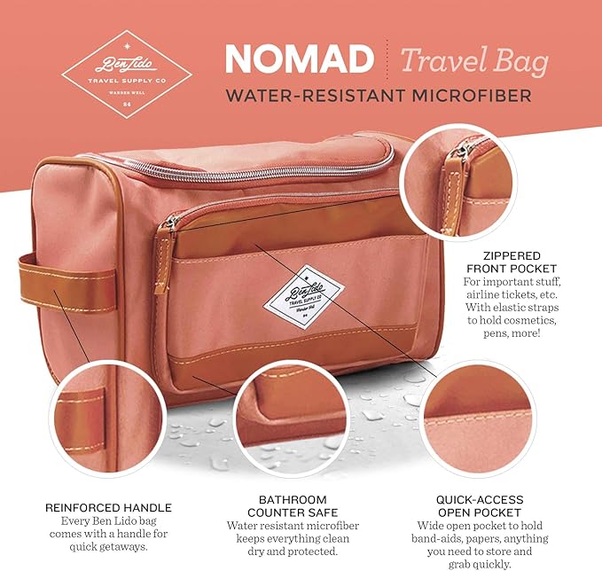 Convenience Kits International Women’s Super Premium 31 pc Travel Kit Featuring: Ensemble of Travel-Size Personal Care Products, Travel Essentials in Large Toiletry Bag (Coral)