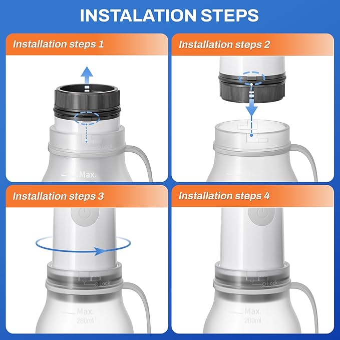 Portable Bidet for Travel with 6 Spray Settings, High Pressure Handheld, Rechargeable Electric Portable Bidet for Women & Men (White)
