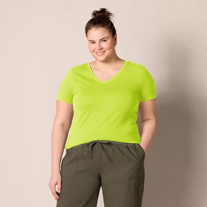 Amazon Essentials Women's Regular-Fit Short-Sleeve T-Shirt (Crewneck and V-Neck Options), Multipacks