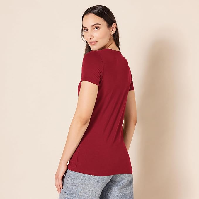 Amazon Essentials Women's Regular-Fit Short-Sleeve T-Shirt (Crewneck and V-Neck Options), Multipacks