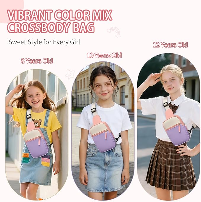 Mothers Day Gifts for Daughter, Birthday Graduation Gifts for 8 9 10 11 12 Year Old Teens Girls Her,Fanny Pack Sling Crossbody Bag Belt Bags Purse, Preppy Teen Girl Gift Trendy Stuff Travel Essentials