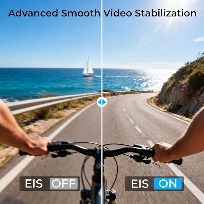 icefox Action Camera 4K 60FPS 20MP, Underwater with EIS,5XZoom,App Support Video&Photo Editing,Waterproof Camera WiFi Remote Control for Cycling, Swimming, and Diving