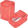 Foldable Travel Shoe Bag, Waterproof Shoe Pouches Organizer with Handle Travel Packing Cubes -Fitting for Storing (Sneakers/Sandals/Fitness Shoes) 2 Pcs & Pink