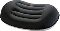 Go Travel Compact Universal Pillow, Comfortable Travel Pillow for Uninterrupted Sleep and Lumbar Support, Inflatable Neck Pillow for Airplane, Bus, Car, and Train, Travel Essentials, Black