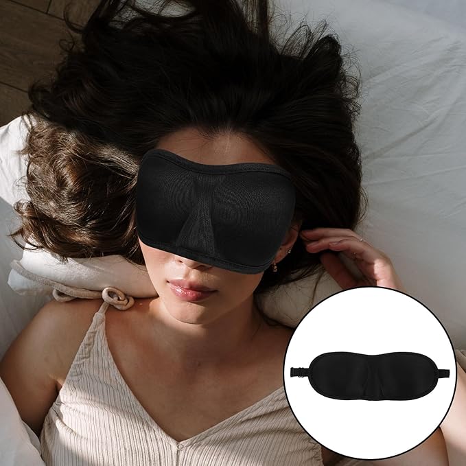 FUOYLOO 6pcs Memory Foam Contoured Sleep Mask Blackout Eye Cover with Soft Edge for Travel, Airplane, and Sleep Light Blocking Blindfold for Men and Women