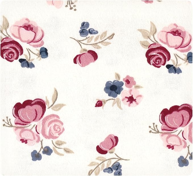 Hudson Baby Unisex Baby Cotton Flannel Receiving Blankets Bundle, Dusty Rose Floral, One Size