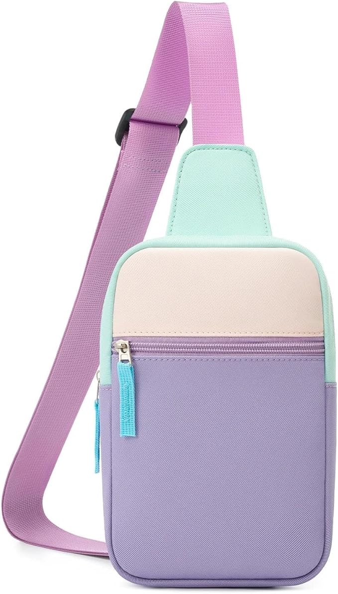 Graduation Mothers Day Gifts for Daughter Teen Girl Her, Fanny Pack Birthday Gifts for 8 9 10 11 12 Year Old Girls, Preppy Crossbody Bag, Adjustable Sling Bag Purse Trendy Stuff Kids Travel Essential