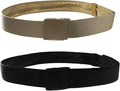 Money Belt, 2 Pcs Security Belt for Travel for Men Hidden Anti-Theft Nylon for Business Trip Jogging Outdoor Working Gift for Fathers Dad Men Boyfriend (Black,Khaki)