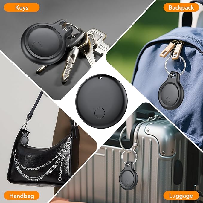 Android Tracker, Bluetooth Tracker Tags, Work with Google's Find Hub(Android), Smart Tags for Luggage, Wallet, Vehicles, Keys (Not for iOS) 4 Pack