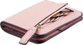 Toughergun Women’s Small Slim Leather Wallet with RFID Protection, Compact Bifold Mini Purse with Clear ID Window