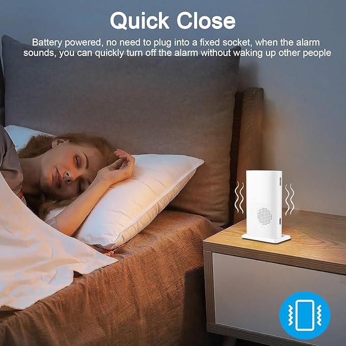 Bed Sensor Alarm and Fall Prevention for Elderly/Dementia, Caregiver Pager Motion Sensor Alarm with 5 Volume Level, 36 Melody/LED/Vibration Mode, Rechargeable Bed Alarm for Elderly Adults Wireless