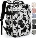 Pritent Travel Backpack for Women Man, Waterproof Personal Item Travel Bag Airline Approved Laptop Backpack Bookbag Weekender bags for Business,Travel, Work Fits 15.6 inch Laptop(Medium,Cowprint)