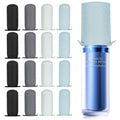Mrsdry Bottle Covers for Travel, Elastic Sleeves for Leak Proofing, Silicone toiletry Containe sleeves, Leak Locks Travel Accessories for Shampoo Conditioner Wash Body Bottles (16pack)