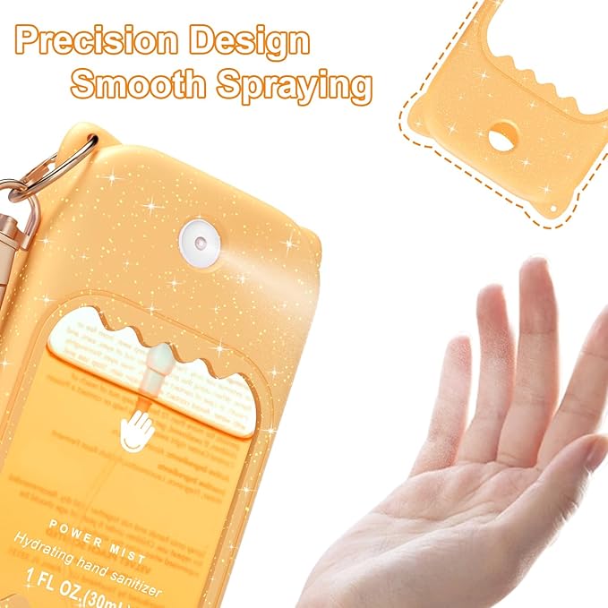 Hand Sanitizer Spray Case for Touchland Silicone Touchland Case Keychain Cute Hand Sanitizer Holder Keychain Compatible with Touch land Power Mist Gentle/Glow Mist