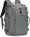 35L Travel Backpack 17" Laptop Backpack W/USB-C Port, Expandable Carry-On Bag, TSA Flight Approved Water-Resistant for Business College, Grey