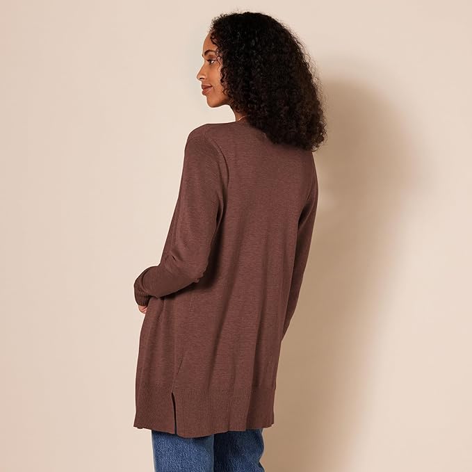 Amazon Essentials Women's Lightweight Long Sleeve Open-Front Cardigan Sweater (Available in Plus Size)
