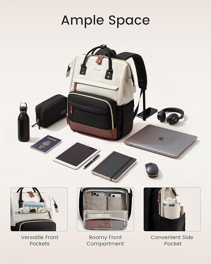 LOVEVOOK Laptop Backpack for Women, 15.6 Inch Work Business Backpacks Purse With Large Capacity