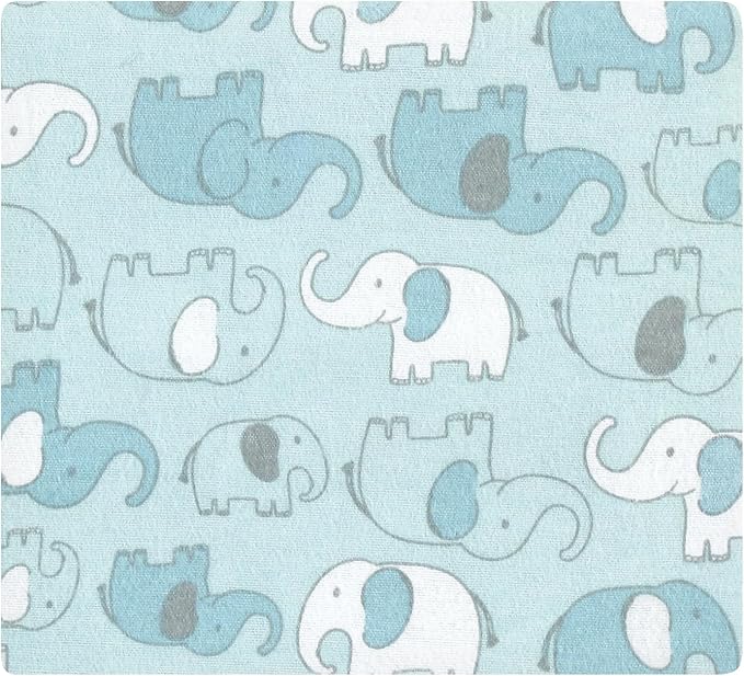 Hudson Baby Unisex Baby Cotton Flannel Receiving Blankets, Boy New Elephant, One Size