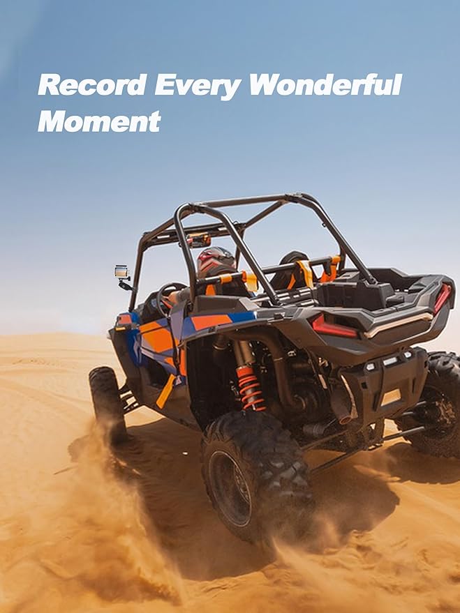 UTV Camera Mount for 1.75"-2" Roll Cage Mount - Compatible with GoPro, Mevo Start & More - Easy to Install Action Camera Accessories on Polaris RZR, Can Am - Durable Alu Alloy Made & 360° Rotation