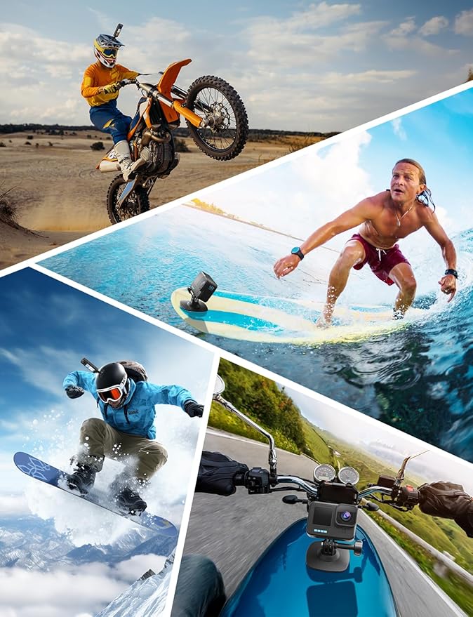 Flexible Adhesive Mount Compatible for Insta360 Helmet Mount X5 X4 X3 Ace Pro for Go Pro Hero Action Camera Base Kit for DJI Osmo Action Sports Camera Accessories (2Pcs)