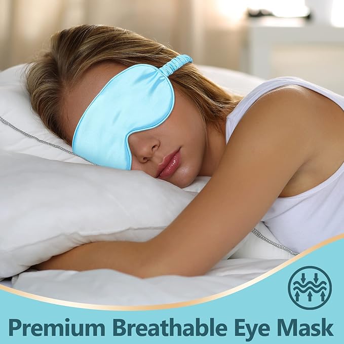 15pcs Sleep Mask for Sleeping-Adjustable Elastic Band Blackout Eye Mask, Soft and Comfortable Eye Sleep Mask, Suitable for Bed, Plane, Long-Distance Ride, Office (Multicolor)
