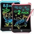cimetech Toddler Girl Gifts, LCD Writing Tablet 2 Pack, Kids Toys for 3 4 5 6 Year Old Boys, 8.5 Inch Drawing Pad Painting Coloring Books, Travel Essentials Activities, Birthday Gifts Toddler Age 1-3