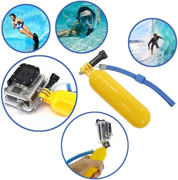 Camera Selfie Stick Floating Handle Grip Compatible with Gopro Hero 13 12 11 10 9 AKASO EK7000 Brave 7 LE Brave 4, DJI Osmo Action 5 pro, Osmo Action 4, ODDV, Apexcam, Pro Xtreme Action Camera