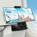 Airplane Phone Holder Hands Free Compact Travel Phone Mount with 360 Degree Rotation Universal Travel Essentials Ideal for Airplane, Table, Tray