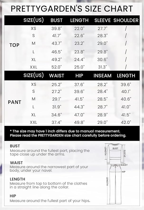 PRETTYGARDEN Women's 2 Piece Outfits Casual Lapel Half Zip Sweatshirts and Wide Leg Pants Tracksuit Sets