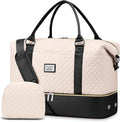 Travel Weekender Duffle Bags for Women: Overnight Bags with Shoe Compartment Large Carry on Weekend Bag with Toiletry & Wet Pocket Tote Duffel Bag Hospital Bag for Women Labor Delivery Begie Black