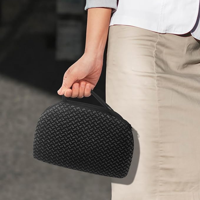 Foldable Gel Seat Cushion for Travel, Portable Chair Cushion of Airy Cooling Gel, Honeycomb Seat Cushion for Stadium & Park Bench, Portable Chair Cushion for Pressure Relief (0.9-Inch Thick, Black)