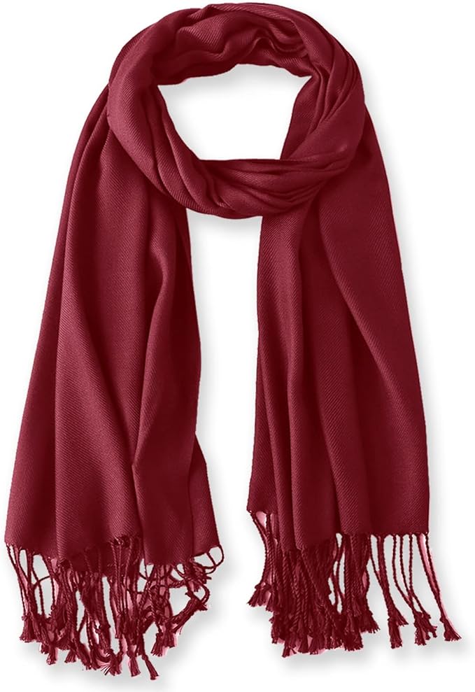 Soft Silky Pashmina Shawl Wraps Solid Colors Scarf for Wedding Evening Dresses