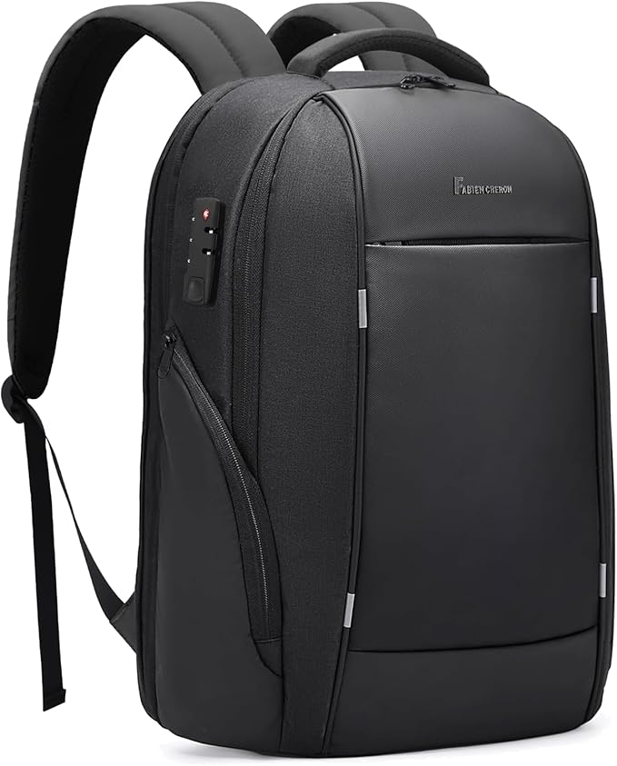 Laptop Backpack for Men,17.3 Inch Professional Backpack for Travel Carry on Flight Approved,Anti Theft Backpack with Lock and USB Charging Port(Black)