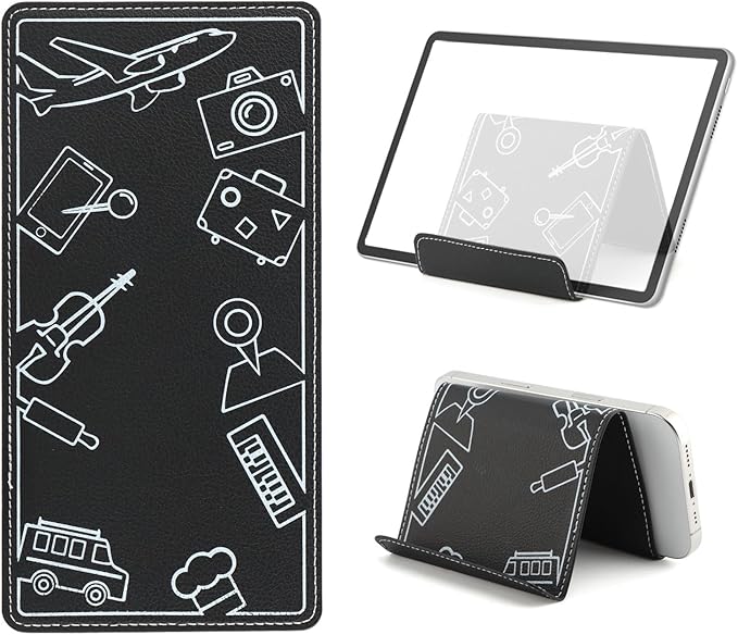 Airplane Phone Holder Flexible Flight Cell Phone Holder and Flexible Tablet Stand Airplane Travel Essential Accessories for Most Smartphones, Tablets(Color:Black)