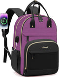 LOVEVOOK Backpack for Women,Laptop Backpack Women,Fits 18 Inch Laptop Computer Bag,Teacher College Backpack Purse,Fashion Waterproof Travel Work Anti-theft Backpack for Traveling on Airplane Daypack