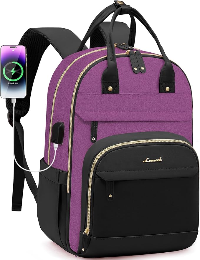 LOVEVOOK Backpack for Women,Laptop Backpack Women,Fits 18 Inch Laptop Computer Bag,Teacher College Backpack Purse,Fashion Waterproof Travel Work Anti-theft Backpack for Traveling on Airplane Daypack