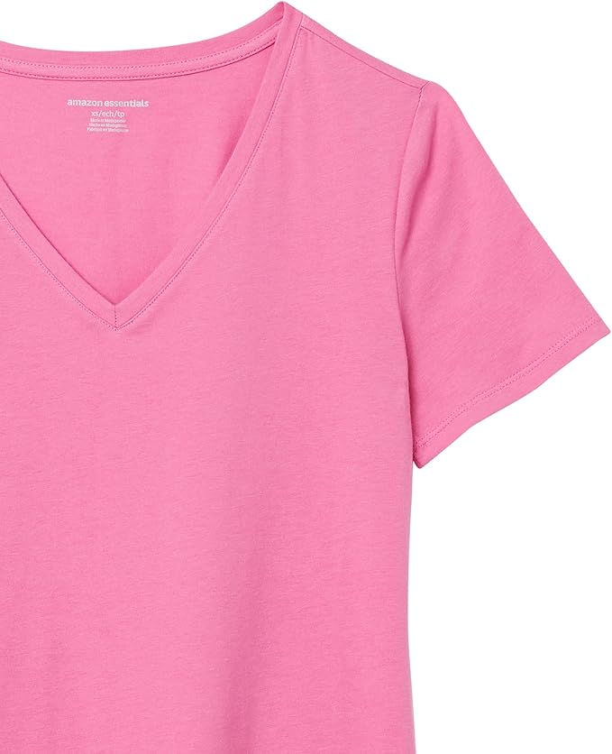 Amazon Essentials Women's Regular-Fit Short-Sleeve T-Shirt (Crewneck and V-Neck Options), Multipacks